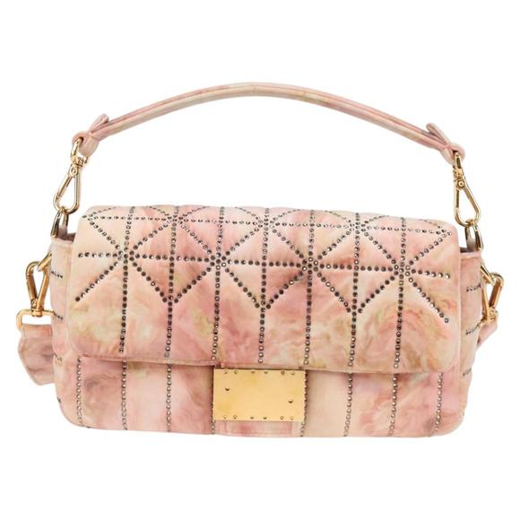 Fendi Baguette Pink Velvet shoulder - Picture 1 of 10
